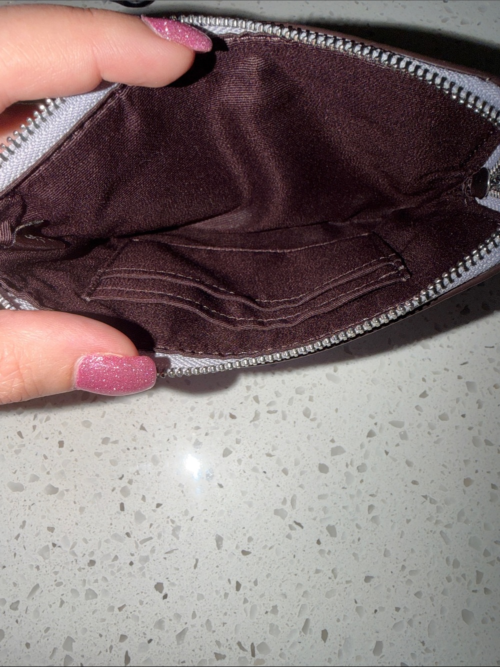 Coach Pebbled Leather Wristlet in Lavender - Picture 4 of 5